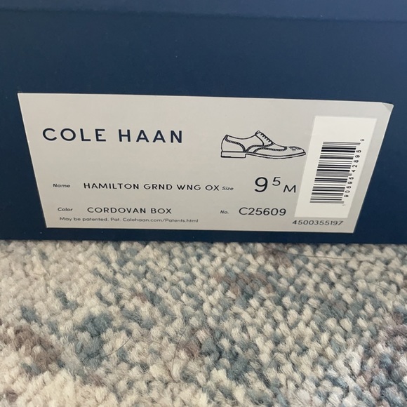 Cole Haan Hamilton GRND WNG Ox shoes US 9.5 color cordovan box main image 5